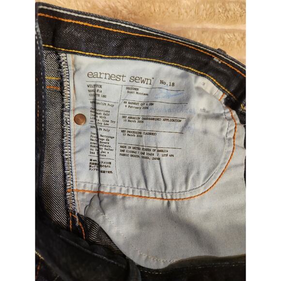 Earnest Sewn Harlan #18 Cigarette Legβ Osaka Denim Jeans β Size 28 - Picture 3 of 4